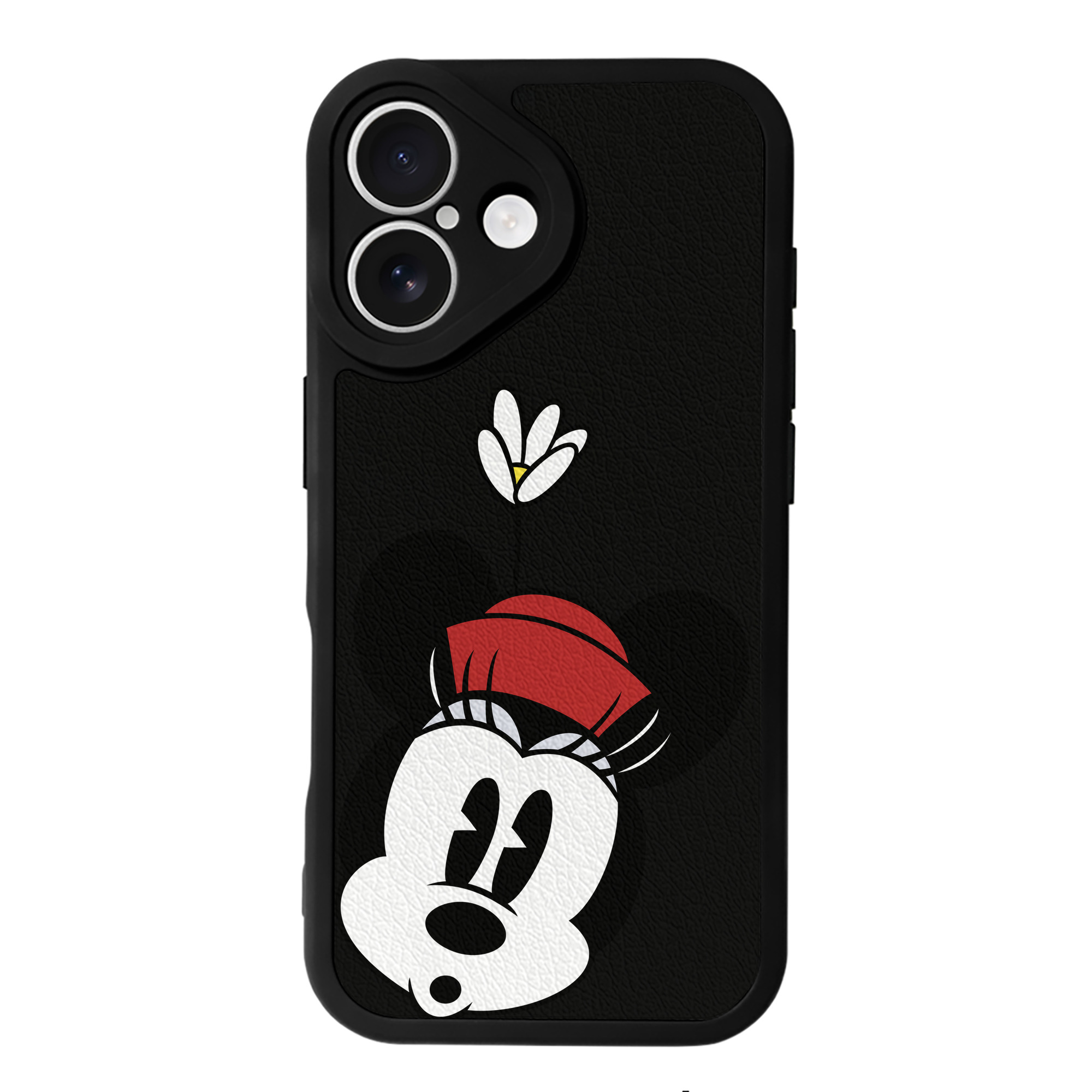 （画像用） ミッキーマウス Mickey Mouse 【iPhone 16シリーズ対応】シリコンスマホケース（レザー調） 材質：シリコン